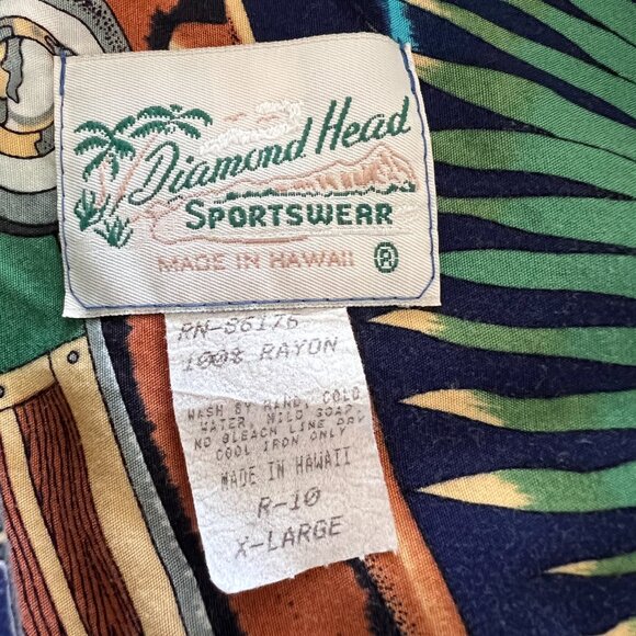 Diamond Head Sportswear Hawaiian Shirt - Car Lovers - Size XL - Picture 9 of 9